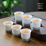 6 tk Jade Portselan Meistrikannu Hiina Kung Fu Tee Komplektiga, V&auml;ike Suurus, Valge Portselanist Teekannud Majapidamiskasutuseks <200ml