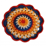 Heegeldatud v&auml;rviline mandala alusmatt DIY materjalipakett heegeln&otilde;elaga Mandala mustriga alusmattide komplekt t&auml;iskasvanutele ja algajatele