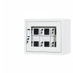 Turvaline 6-ukseline mobiiltelefonide laadimiskapp