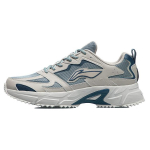 Li Ning Versatile Slip Resistant, Abrasion Resistant, Breathable, Rebound Low top Sprint Running Shoes Men's Gray Green ARLQ001-5 41