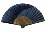 Kokkupandav ventilaator kanepilehe puuvillane &uuml;hekordne kanepilehe disain [Hana Kanzashi] Meeste muster, 22cm, Kangas, Ventilaator, Suur, Sinine, (Tumesinine, 3008) tumesinine