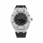 CASIO Unisex vedelkristall/analoog topeltn&auml;iduga seeria 44,5 mm must kell GA-2100-1A1(Team788--806) Black