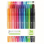 Tombow Sign 36 V&auml;rvi Paks Extra Play Color K Vesibaasilised Pliiatsid, (Kahekordne t&uuml;&uuml;p, ja peen), GCF-013