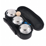 3 tk/komplekt Bocce palli m&auml;ngukomplekt Raud graveeritud peegeldav Petanque komplekt Unikaalsed elegantsed Petanque pallid M&auml;ngud v&auml;litegevuseks onesize