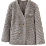 Naiste karusnaha imitatsioon naaritsa karusnahast keskkonnas&otilde;bralik karusnahk V-kaelusega kaherealine, lahtiselt liibuv mantel, keskmise pikkusega karv S