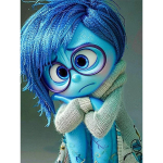 Disney teemandimaal Inside Out Palus Ravi Illustratsioon Teemantmosaiik Tikkimine Teemandiga Kaunistus Toale Kingitus Round 50x70cm blue
