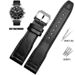 K&auml;ev&otilde;ru IWC Pilot Nahkrihmaga Kellarihm IW377714/328201 IW377709 Mark 18 V&auml;ike prints Universaalne Lehma Nahkrihm 21mm 22mm 21mm black