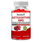 Astaksantiin 6 mg Toidulisand, Looduslik E-vitamiin, Beetakaroteen, 120 pehmet kapslit pudelis 120 Capsules red
