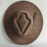 Suure laiusega Fedora k&uuml;barad naistele meestele L&auml;&auml;ne seemisnahast k&uuml;bar Vildist Panama k&uuml;bar Karjak&uuml;bar Noolpea polo kikilipsu aksessuaar 56-58cm gray