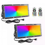 2 tk 50W LED prožektor v&auml;litingimustesse RGB koos puldiga esitulede prožektor