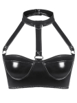 S-3XL L&auml;ikivad kunstnahast l&uuml;hikesed topid Halter Bustier Top Retuusid Seksikas klubiriietus L&uuml;hike Camisole Pole Dance Bikiin Croptop Tank S&auml;rk 3XL gray