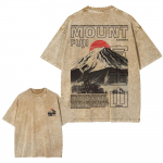 T Mount Fuji T-s&auml;rk Jaapani t&auml;navamood Vintage Jaapani plakatiga T-s&auml;rk Minimalistlik Fuji graafika Unisex puuvillane T-s&auml;rk YK Jaapan S
