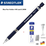 Staedtler 925 t&auml;ismetallist joonestusmehaaniline pliiats, 0,3/0,5/0,7/0,9/1,3/2,0 mm madala profiiliga professionaalseks visandamiseks ja tehniliseks joonistamiseks