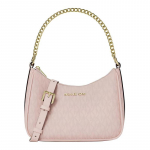 MICHAEL KORS Jet Set V&auml;ike Signatuurkattega L&otilde;uend + Pol&uuml;ester + PU Crossbody Kott V&auml;ike Naiste Pulbriline P&otilde;sepuna punane