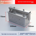 Roostevabast terasest liha-hakkija pressvormiga koduk&ouml;&ouml;ki ja kaubanduslikuks kasutamiseks 20x10x7cm gray