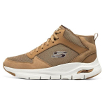 Skechers Arch Fit Kangas S&uuml;nteetiline Nahk Spordijalatsid Minimalistlikud K&otilde;rged Vabaajajalatsid Meeste tossud Viski-Pruun 232403-WSK 39.5