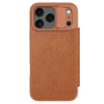 Nillkin iPhone 17 Pro Max / 17 Air jaoks Case Qin Pro Flip Nahast Case Kaamera Liuguriga Objektiivikate Kaitsekate iPhone 17 jaoks iPhone17 black