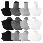12 tk k&otilde;rge kraega dickey krae naistele, v&otilde;lts k&otilde;rge kraega dickey eemaldatav krae komplekt, puuvillane lihtne pooltop, blusooni krae kampsuni jaoks naised 12pcs gray