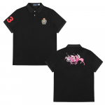 Ralph Lauren suvine puuvillane polo s&auml;rk meestele ja naistele 3 hobuse tr&uuml;ki ja embleemi tikandiga XS must