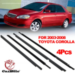 4 tk 2003-2008 Toyota Corolla ilmastikuriba aknaliistu tihendusriba 10512020