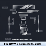 BMW 5. seeria 2024 2025 jaoks Auto keskkonsooli meediapaneeli navigatsiooni l&auml;bipaistev TPU kriimustuskindel kaitsekile Sisekile Left rudder driving