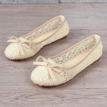 Uued naiste lamedad kingad Suvised baleriinad Moodne lipsuga naiste kingad Slip-on Magusad &otilde;&otilde;nsad lamedad kingad Naiste Zapatos De Mujer 35 beež