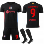 Barcelona 2024-2025 v&otilde;&otilde;rsilapsude jalgpalli komplekt Must koos #9 Lewandowski ja #19 Yamaliga 110-120 CM (no change)