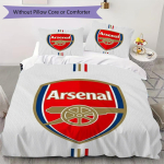 Arsenal Football Club Muster Voodipesu Tekikott Tekikoti Kate Padjap&uuml;&uuml;r Kodukaunistus S&uuml;nnip&auml;evakingitus (1 * tekikott + 2 * padjap&uuml;&uuml;r ilma t&auml;idiseta) 135x200cm red