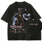 Devil May Cry 3 Dante's Awakening Kahepoolne Graafiline T-s&auml;rk, Vintage Pesuga &Uuml;lesuuruses T-s&auml;rk, Unisex M&auml;ngu Streetwear Top S