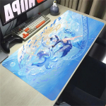 Genshin Impact Furina Anime M&auml;nguri Hiirematt Kontori PC Kawaii M&auml;ngutarvikud Klaviatuur Hiirematt S&uuml;learvuti 90x40cm Hiirematt Vaip 40cmx90cm(15.7x35.4inch)