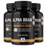 Alpha Brain Nootroopsed Kapslid &ndash; M&auml;lu, Keskendumine ja Kognitiivne Tugi (30ct) 3pack