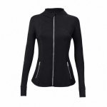 LULU Naiste salendav seisev kraega kiiresti kuivav treeningjakk jooksmiseks ja joogaks 8/XL (120-130 lbs) black