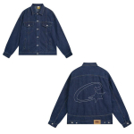 Meeste Streetwear Denim Komplekt Puuvillane Kapuutsiga Jakk P&uuml;ksid Vabaaja Komplekt Linna Noortele Medium blue