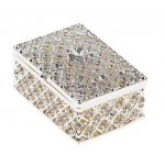 Rhinestone &otilde;&otilde;nes hoiukast h&otilde;betatud nipsasjakesi magnetklambriga &uuml;mbrise kaunistus 6.3x4.7x4cm h&otilde;be