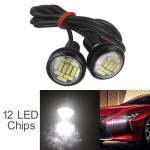2/4/6 tk 12V 15W 22mm 12 LED Eagle Eye auto udu DRL p&auml;evane tagurdamine varuparkla signaaltuli 2PCS