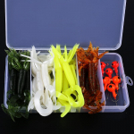 Pehme &otilde;ngekonksuga p&uuml;&uuml;gilant Worm Bait Jig Hook koos vaba kastiga merevee magevee jaoks 1 set