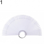 50 tk. Lehvikukujulised k&uuml;&uuml;nekunsti n&auml;pun&auml;ited Poleerimisplaadi n&auml;idikuga manik&uuml;&uuml;ri t&ouml;&ouml;riist Transparent