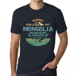 Meeste Vintage T-s&auml;rk Graafiline T-s&auml;rk M&auml;gieksploraator Mongoolia Merev&auml;esinine XS kuristik