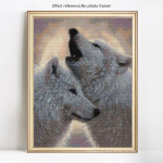 Teemantmaaling Loomade Rhinestone Mosaiic Arctic Fox Teemanttikandid Ristpistes 20X30CM