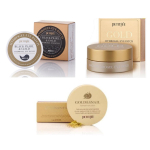 Petitfee Black Pearl + Gold & Snail + Gold Hydrogel Silmaplaastri komplekt (3 tk) beige
