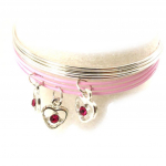 Les Tr&eacute;sors De Lily [J6934] - Bracelet cr&eacute;ateur 'Love' rose argent&eacute; Heleroosa