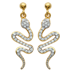 Les Tr&eacute;sors De Lily [K1429] - kullatud k&otilde;rvar&otilde;ngad  Tentation  valgest kullast - 28x10 mm kuld