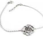 Altesse [L0070] - Bracelet Argent 'Rosa Romantica' blanc h&otilde;be