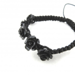 Les Tr&eacute;sors De Lily [N0246] - Bracelet shamballa 'Rosa Romantica' noir must