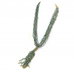 Les Tr&eacute;sors De Lily [N4614] - Collier 'Kilimanjaro' vert dor&eacute; roheline