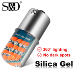 1tk 1156 BA15S P21W LED T20 7440 W21W LED pirnid Kristallselge silikoon COB T25 LED 3156 3056 P27W auto suunatuled Pidurilamp Merevaigukollane Valge Punane 7440 T20 W21W sinine