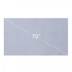 Kaasaskantav projektoriekraan HD 16:9 raamita videoprojektsiooniekraan, kokkupandav seinale kinnitatav kodukino kontorifilmide jaoks 70-inch