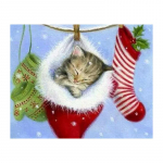 5D Teemantmaaling Ocks Kasside teemanttikandid Ristpistes Kodukaunistus K&auml;sitsi valmistatud kingitused Round 20x30cm