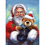 DIY 5D teemantmaaling J&otilde;uluvana Teemanttikandid Multikad Ristpistes T&auml;is&uuml;mmargune/ruudukujuline puur Kodukaunistus j&otilde;ulukink Full Round 15x20CM