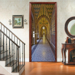 Isekleepuvad uksekleebised 3D tapeet Vin&uuml;&uuml;l eemaldatavad veekindlad seinamaalingud siseuste jaoks kodukontori kaunistamiseks 77x200cm